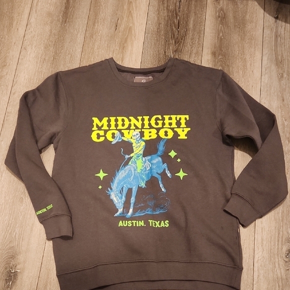 LOVE For Humanity Midnight Cowboy Graphic Sweater - Black - Picture 1 of 5